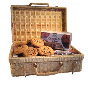 Cookie Basket bursting with chocolate chip cookies